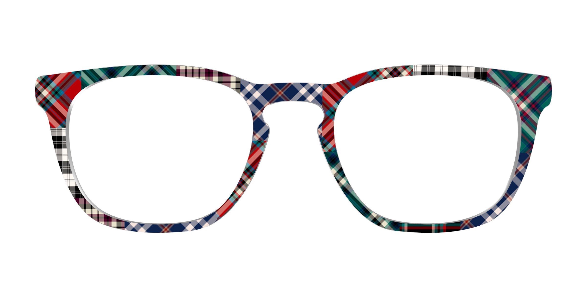 Pair Eyewear Design Tops Grunge Plaid Print Mix top scozzese