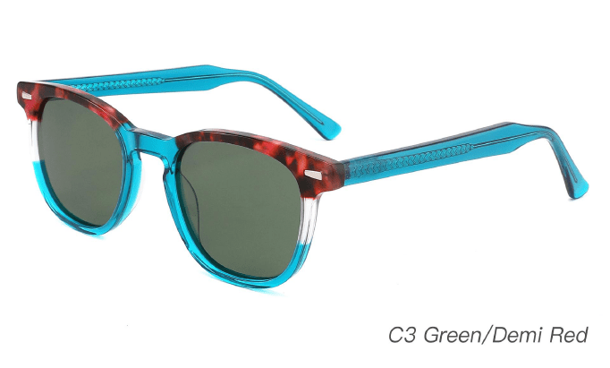 Ouyuan Sunglasses AS00014 occhiali da sole rotondi multicolore
