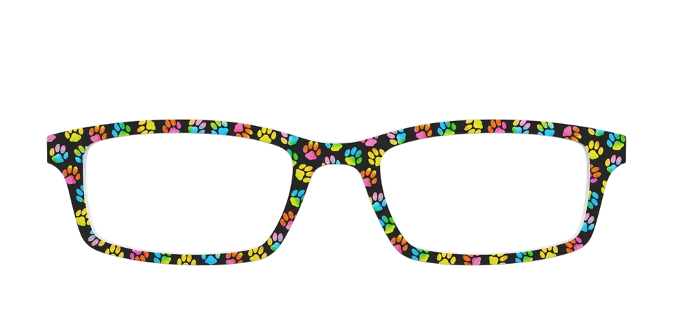 Pair Eyewear Solid Tops Rainbow Paw Print cover arcobaleno