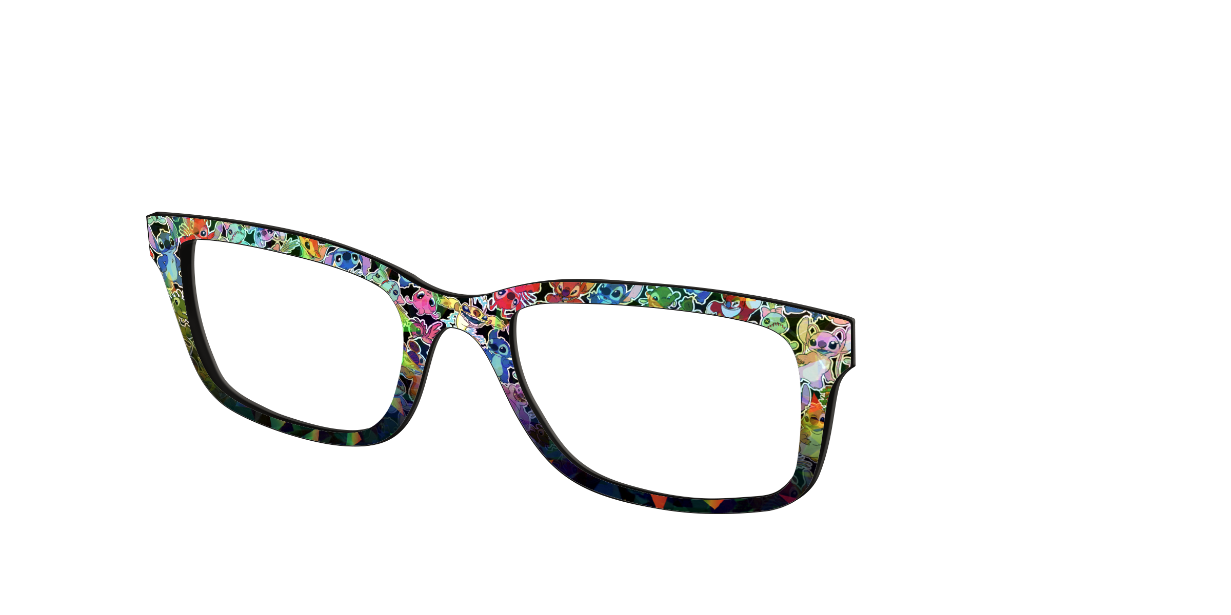 Pair Eyewear Collabs Stitch Friends top occhiali olografico
