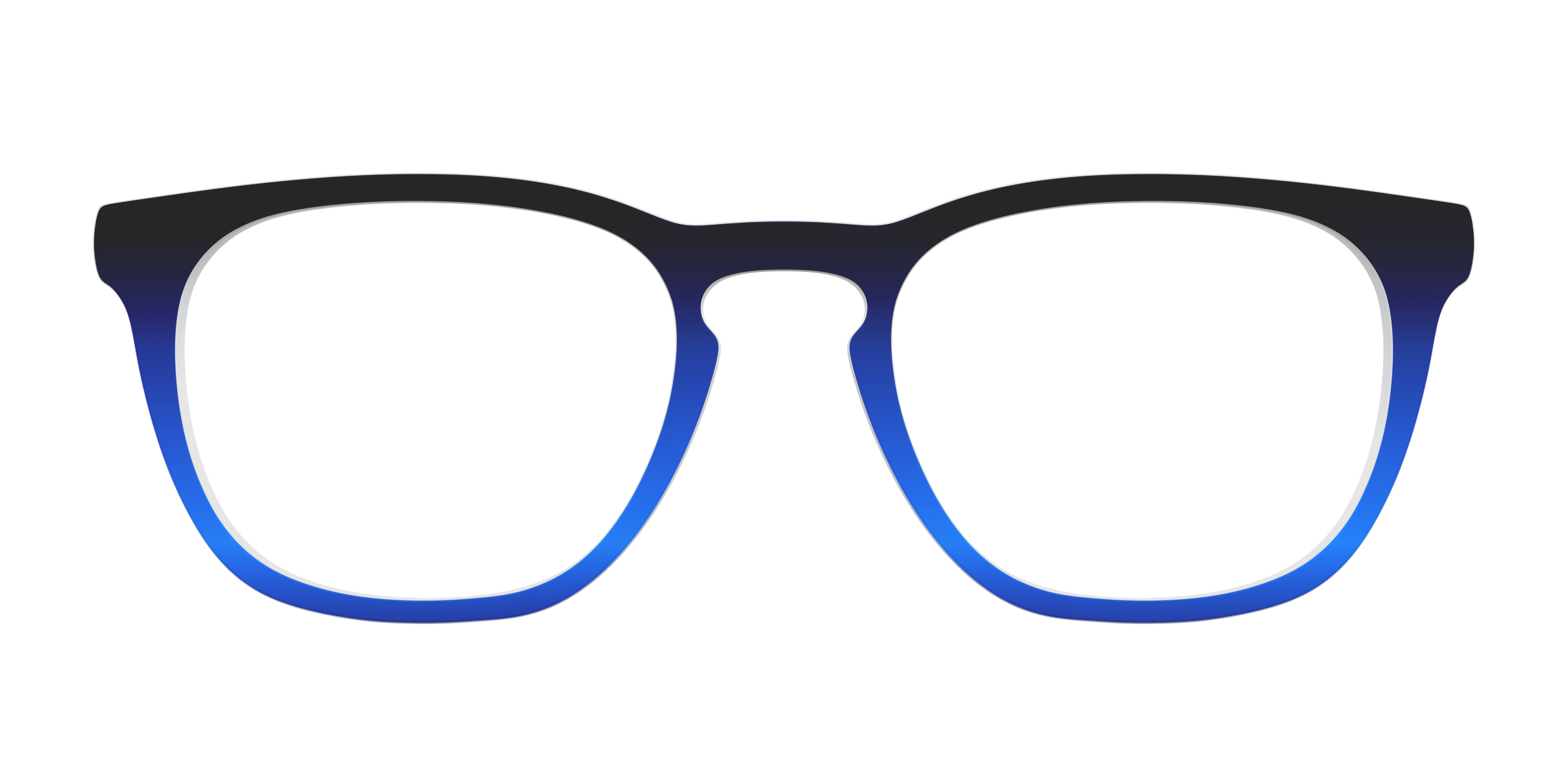 Pair Eyewear Solid Tops Black to Blueberry Gradient top occhiali nero blu