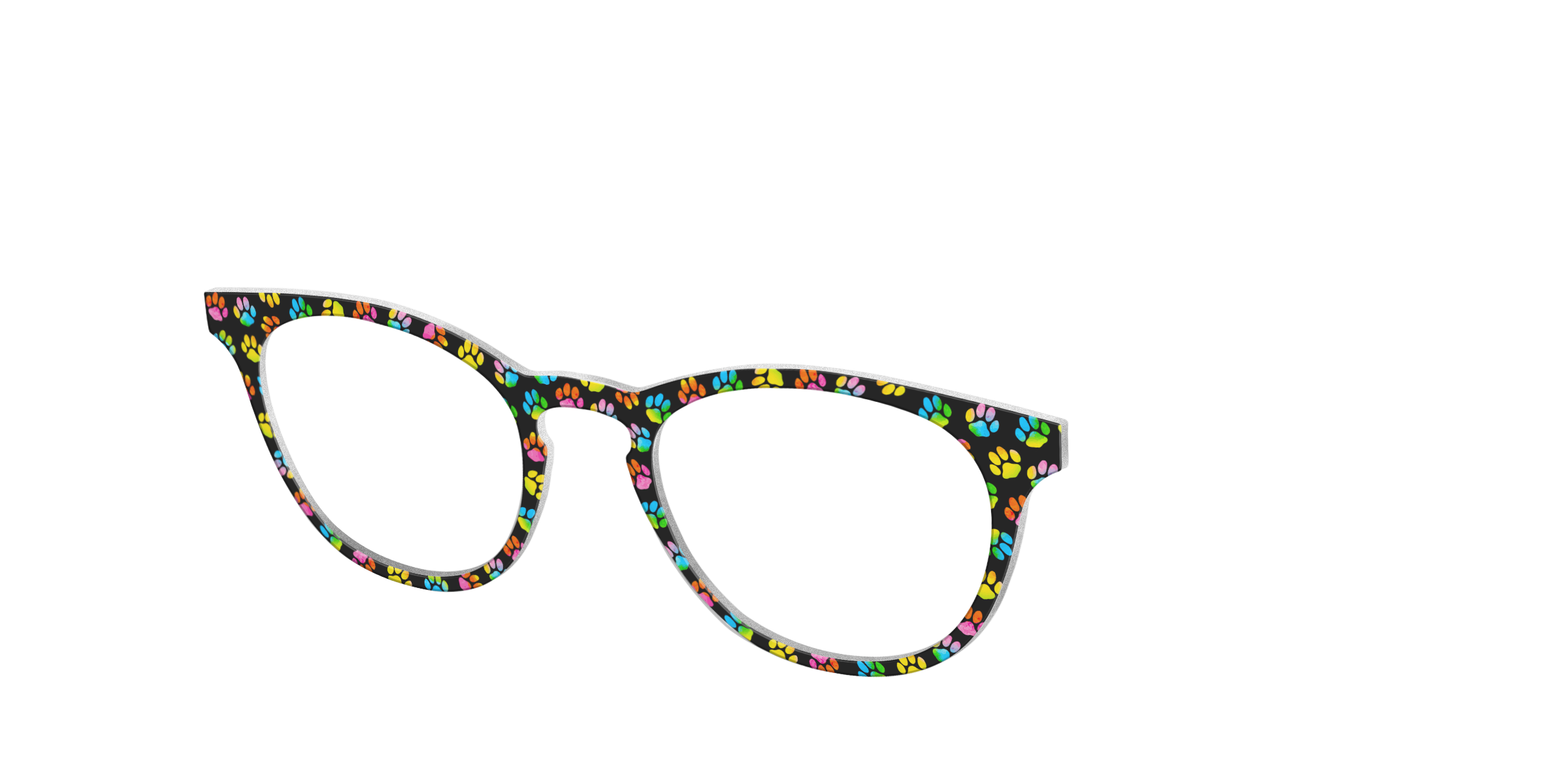 Pair Eyewear Solid Tops Rainbow Paw Print cover arcobaleno