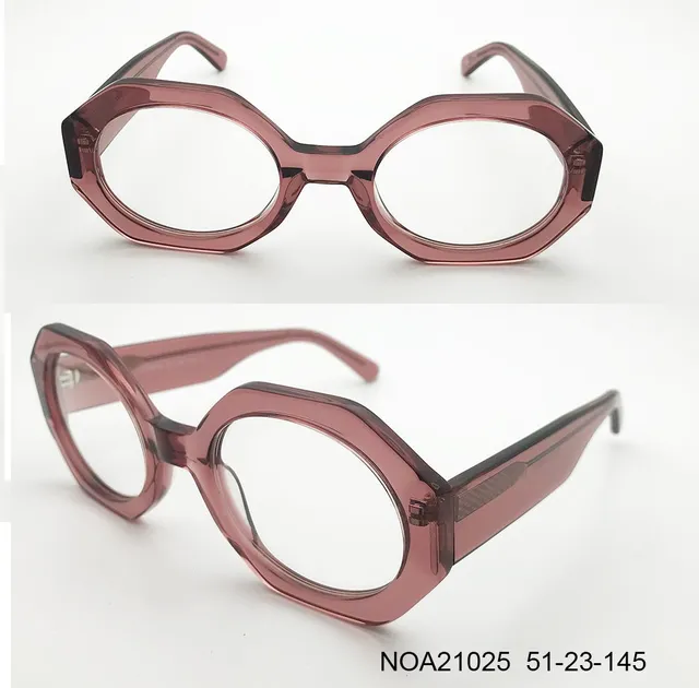 Ouyuan NOA21025 occhiali donna rosso indiano geometrici
