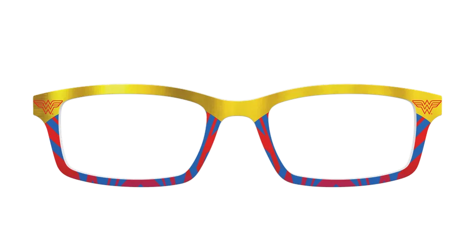 Pair Eyewear Collabs Wonder Woman Suit top occhiali DC7 rosso
