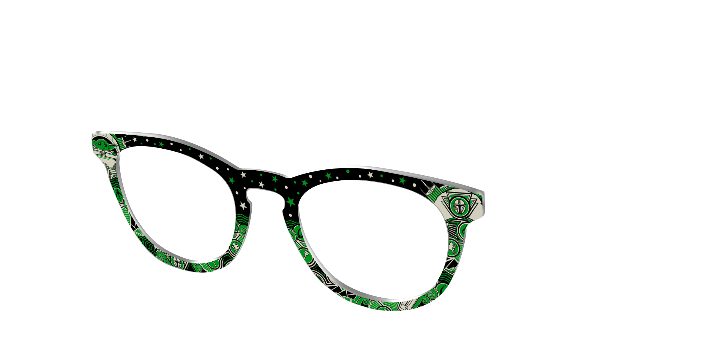 Pair Eyewear Collabs Grogu Deco Galaxy topper occhiali SW38