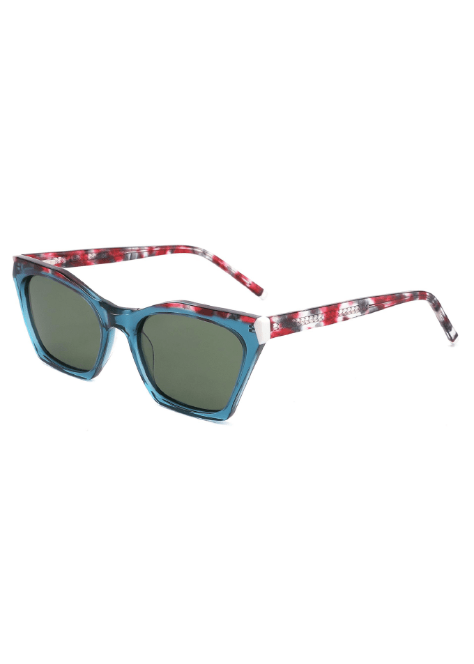 Ouyuan AS00011 occhiali da sole quadrati donna acetato colorati