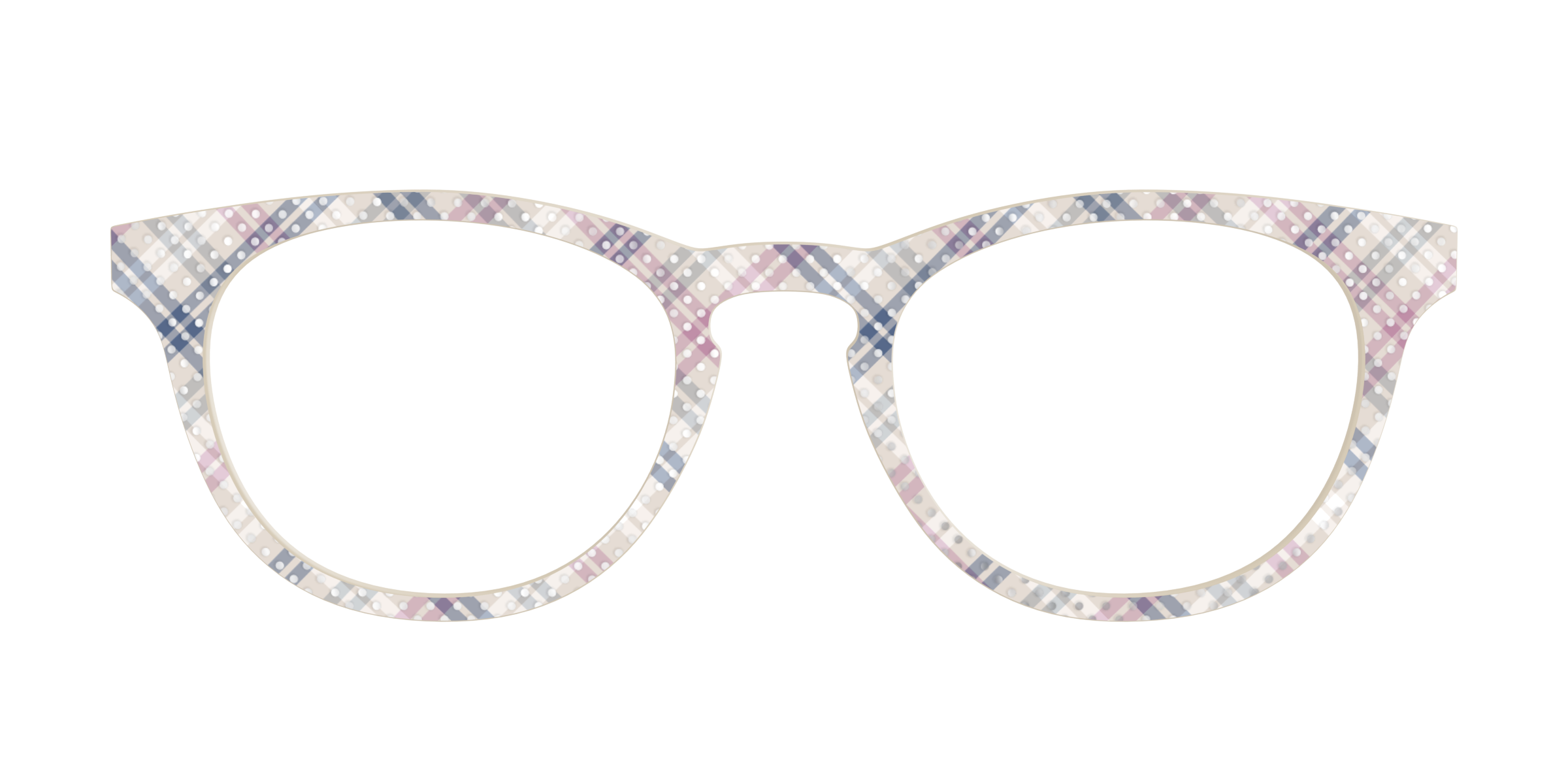 Pair Eyewear Chiffon Plaid Silver topper pois fantasia