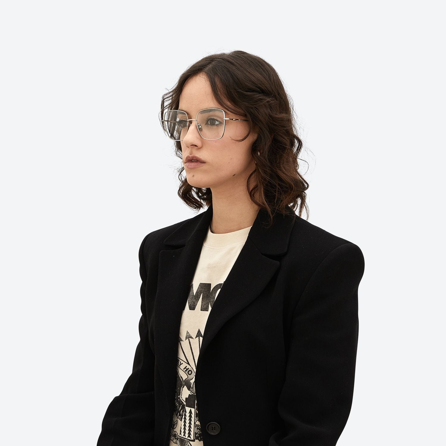 Monokol Burbon MK150 C3 occhiali da vista argento donna quadrati