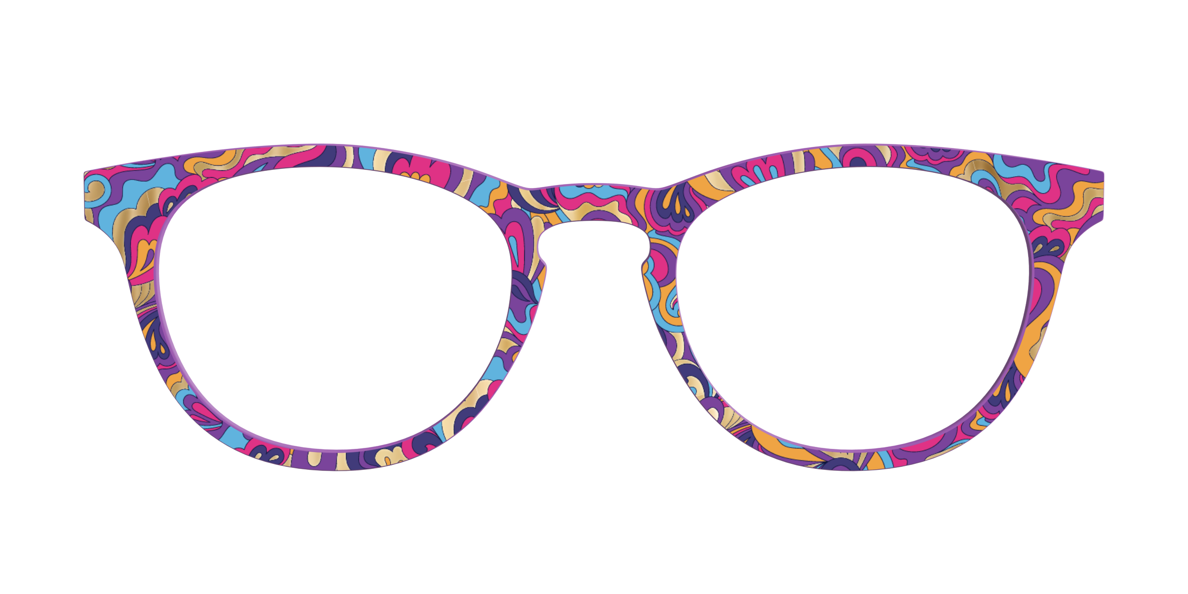 Pair Eyewear Design Tops The Flower Power Paisley Gold Foil top occhiali