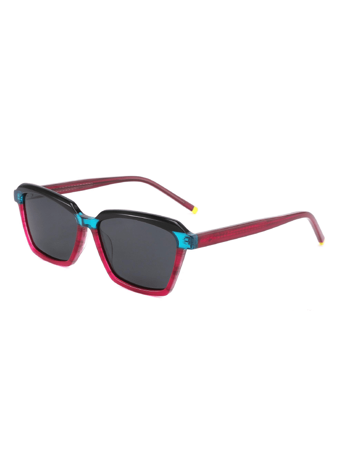 Ouyuan AS00002 occhiali sole donna quadrati multicolore