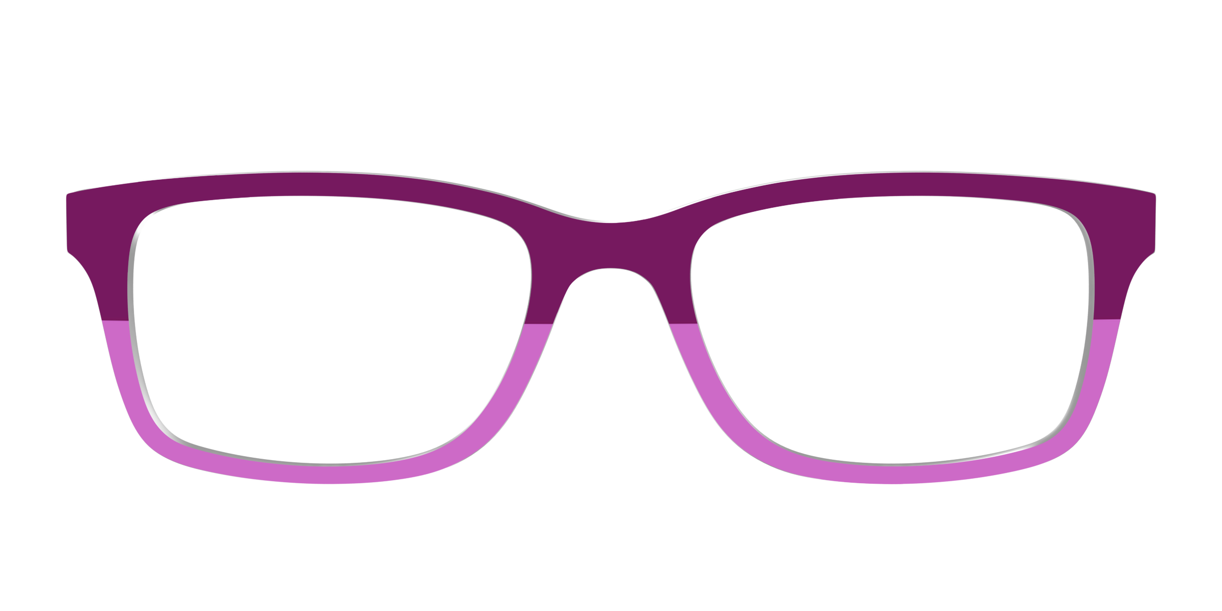 Pair Eyewear Design Tops The Mulberry & Orchid Split top occhiali