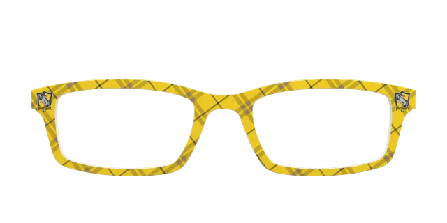 Pair Eyewear Collabs The Hufflepuff Plaid top occhiali giallo