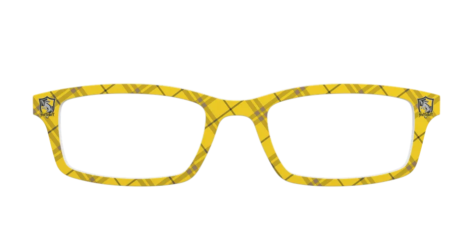 Pair Eyewear Collabs The Hufflepuff Plaid top occhiali giallo