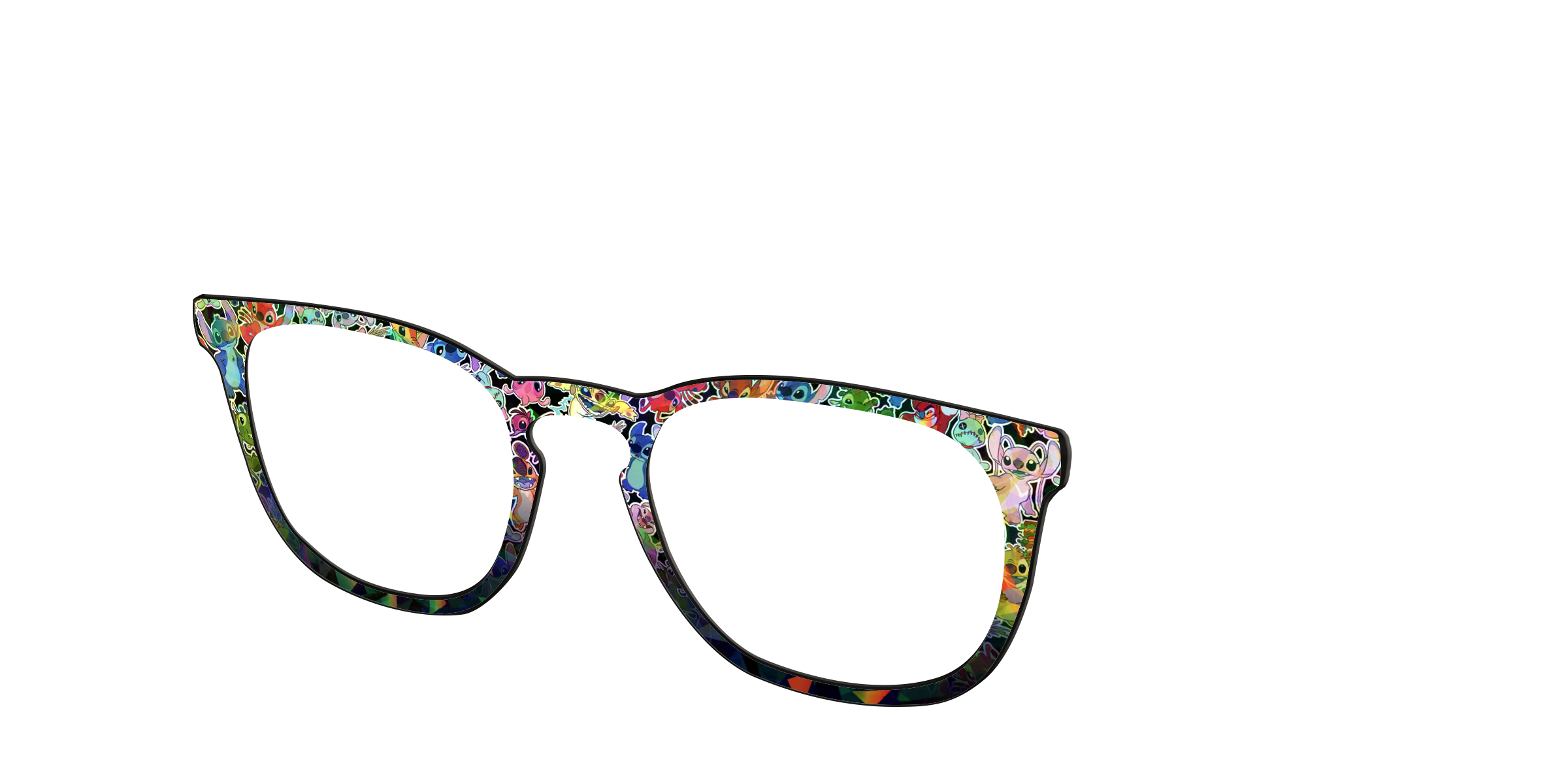 Pair Eyewear Collabs Stitch Friends top occhiali olografico