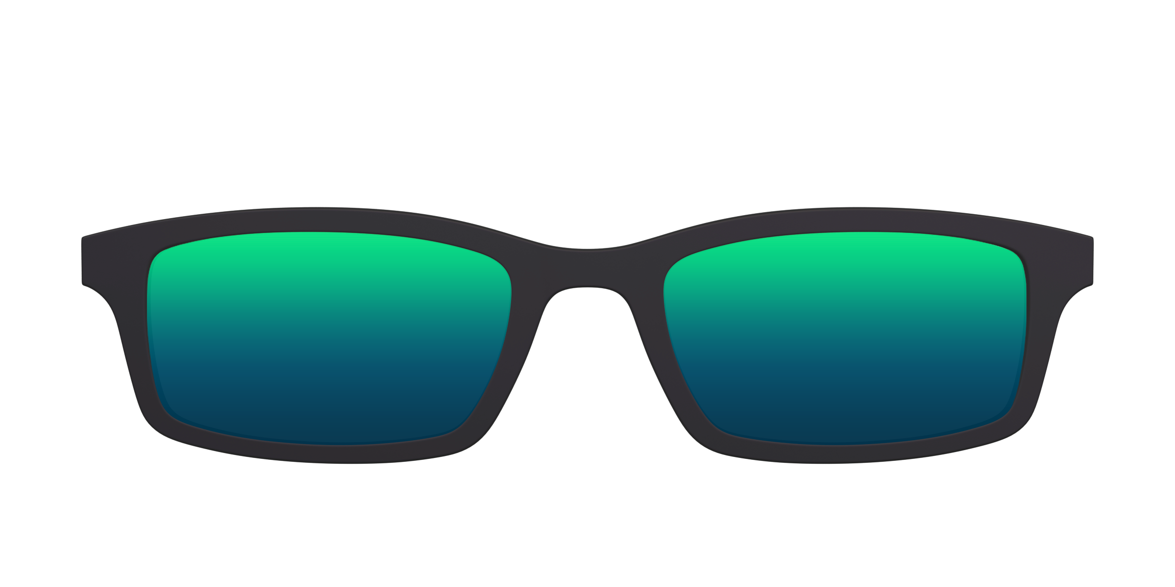 Pair Eyewear Sun Tops Green Reflective clip sole polarizzata 050