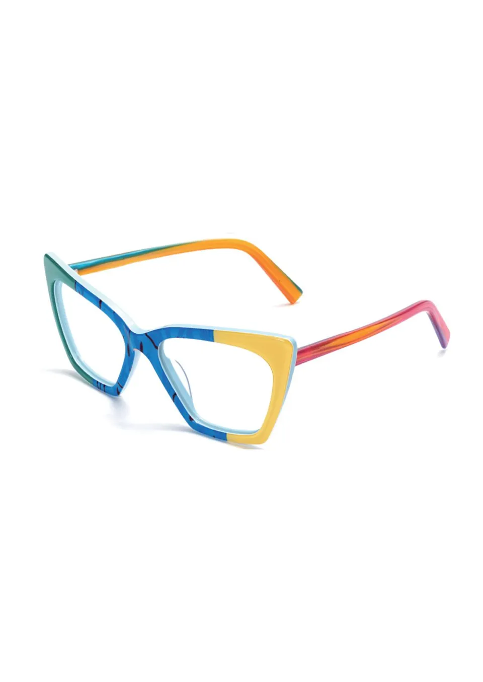 Ouyuan Glasses Frames 503212 montatura vista cat-eye multicolore