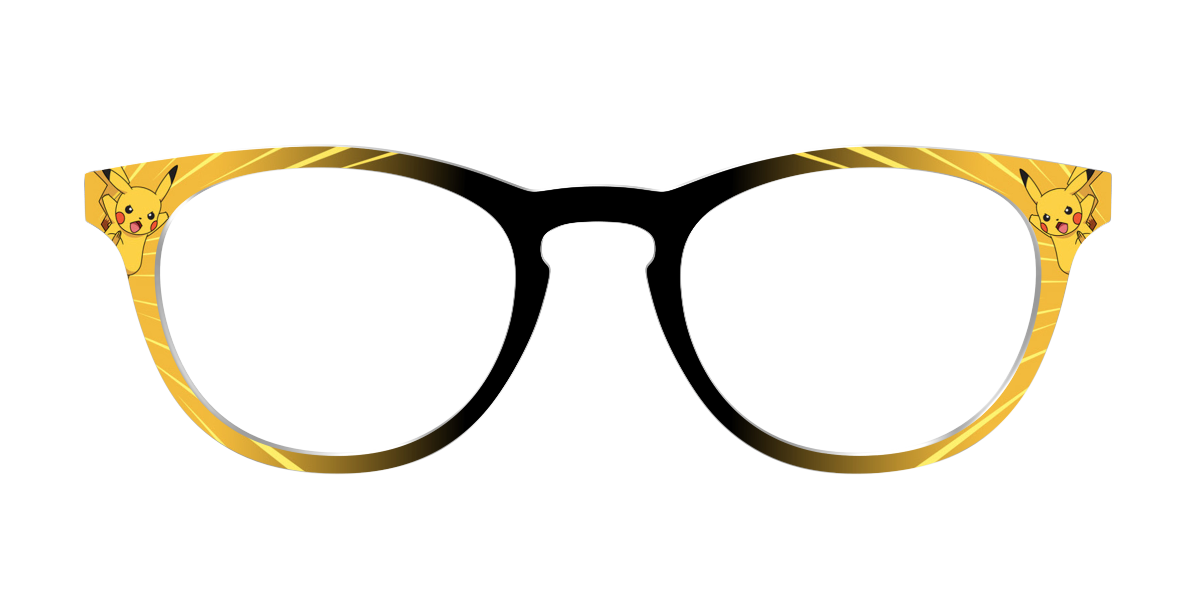 Pair Eyewear Collabs Pikachu Power top frame Cedro giallo