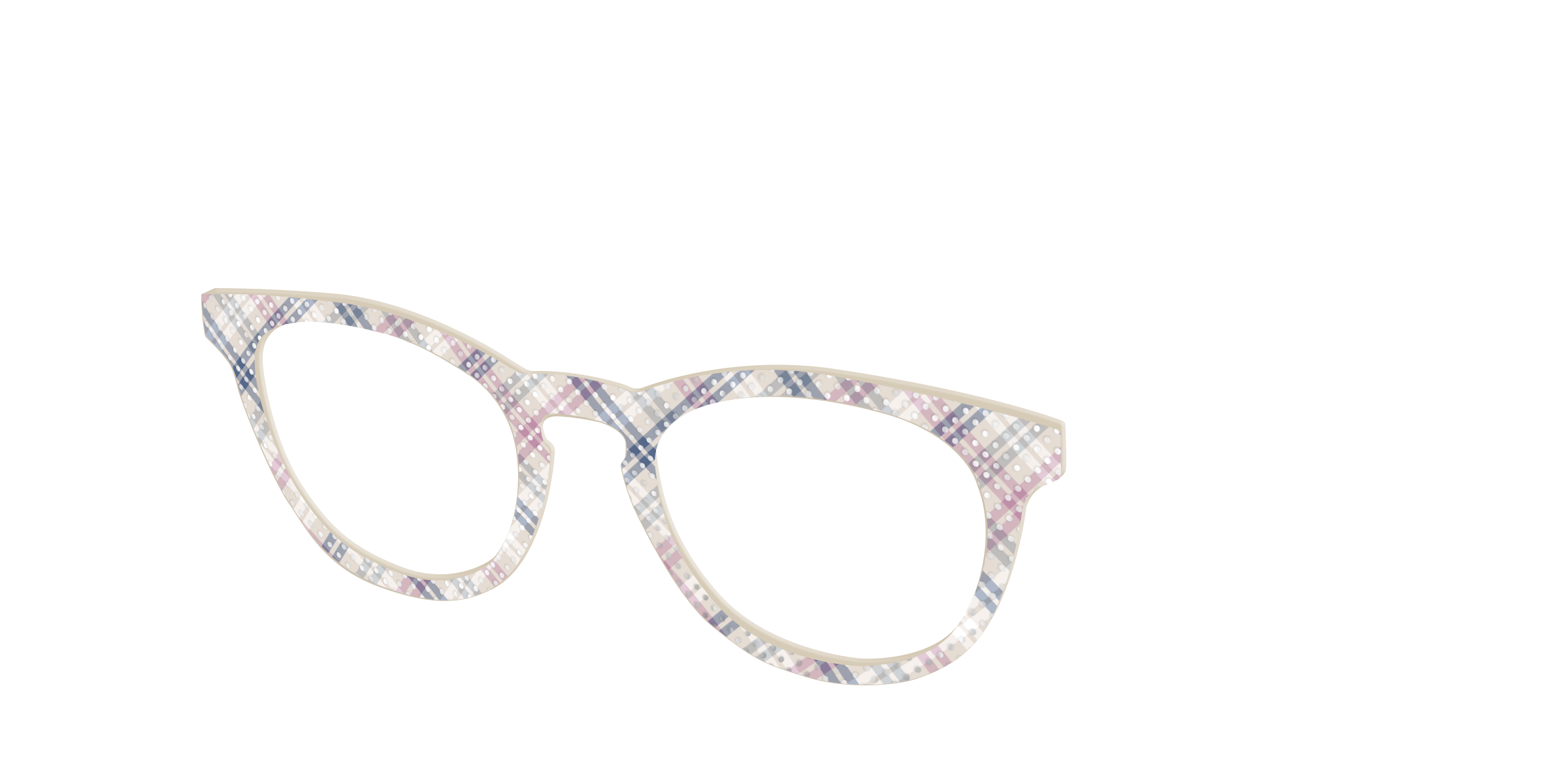 Pair Eyewear Chiffon Plaid Silver topper pois fantasia