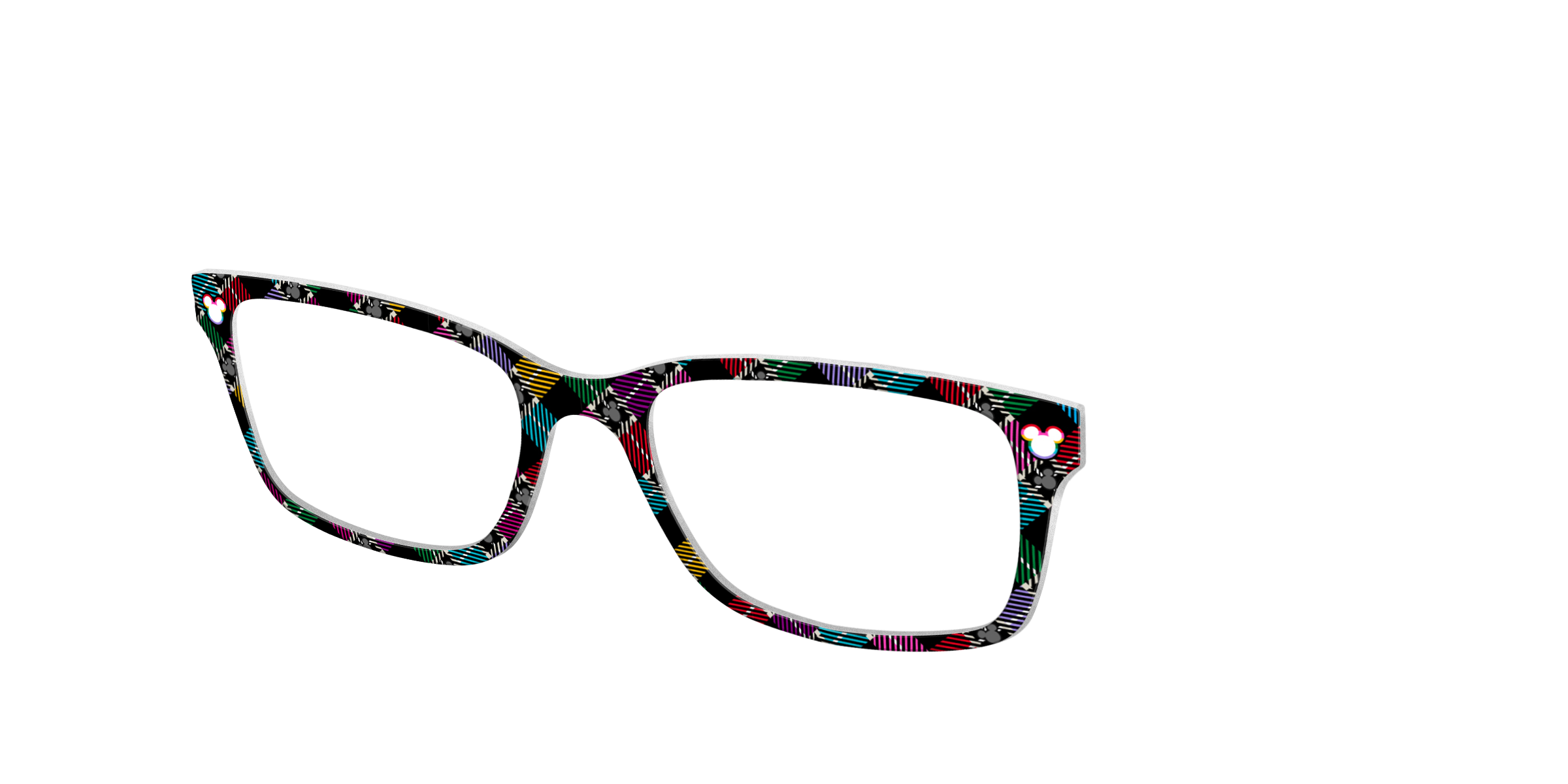 Pair Eyewear Collabs Mickey Plaid top occhiali scozzese DY17