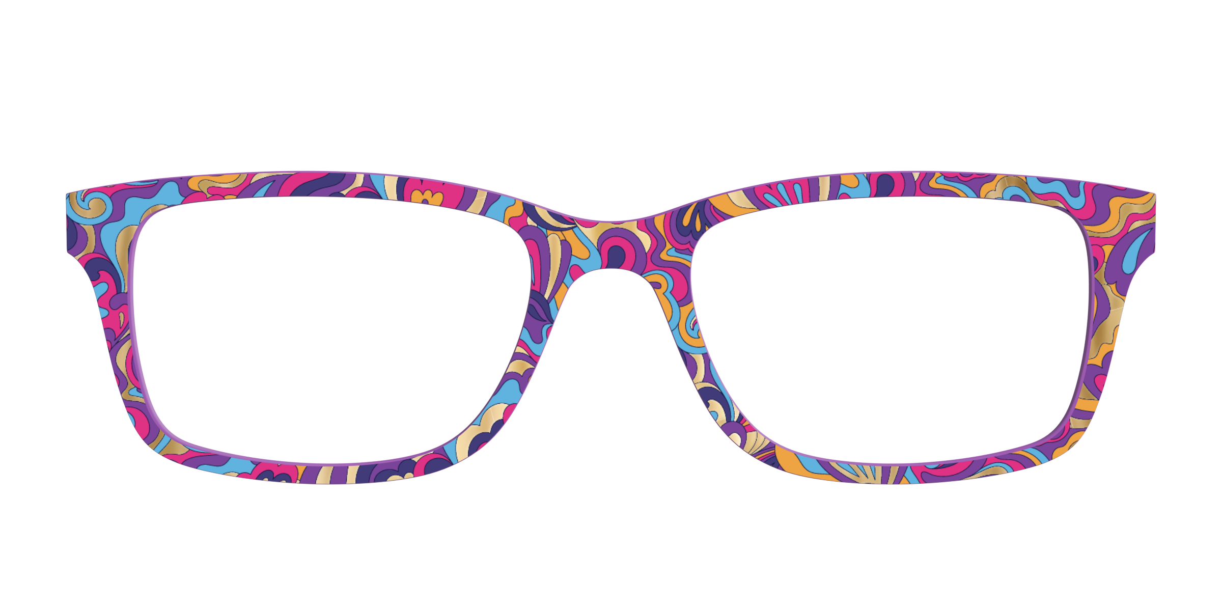 Pair Eyewear Design Tops The Flower Power Paisley Gold Foil top occhiali