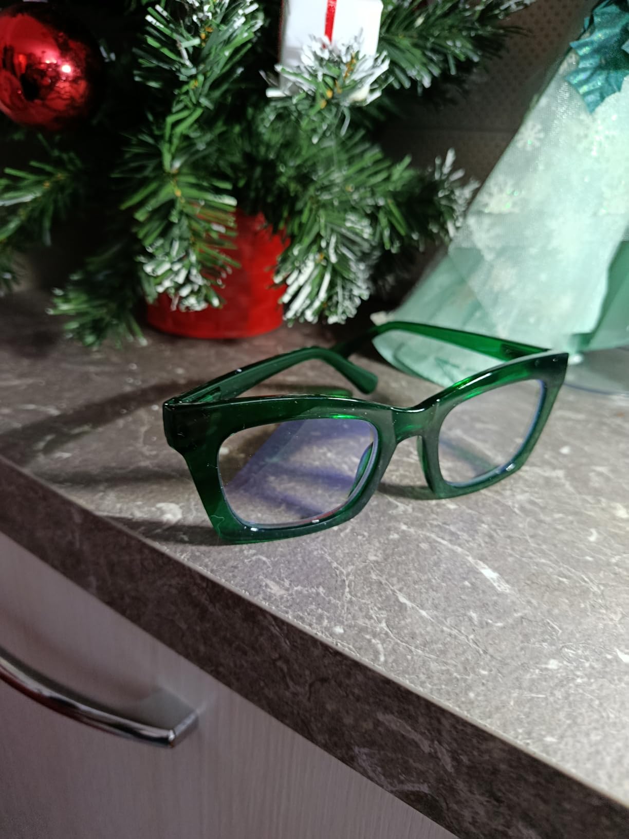 Hubeye Retro Oversized occhiali lettura +2.50 nero verde luce blu