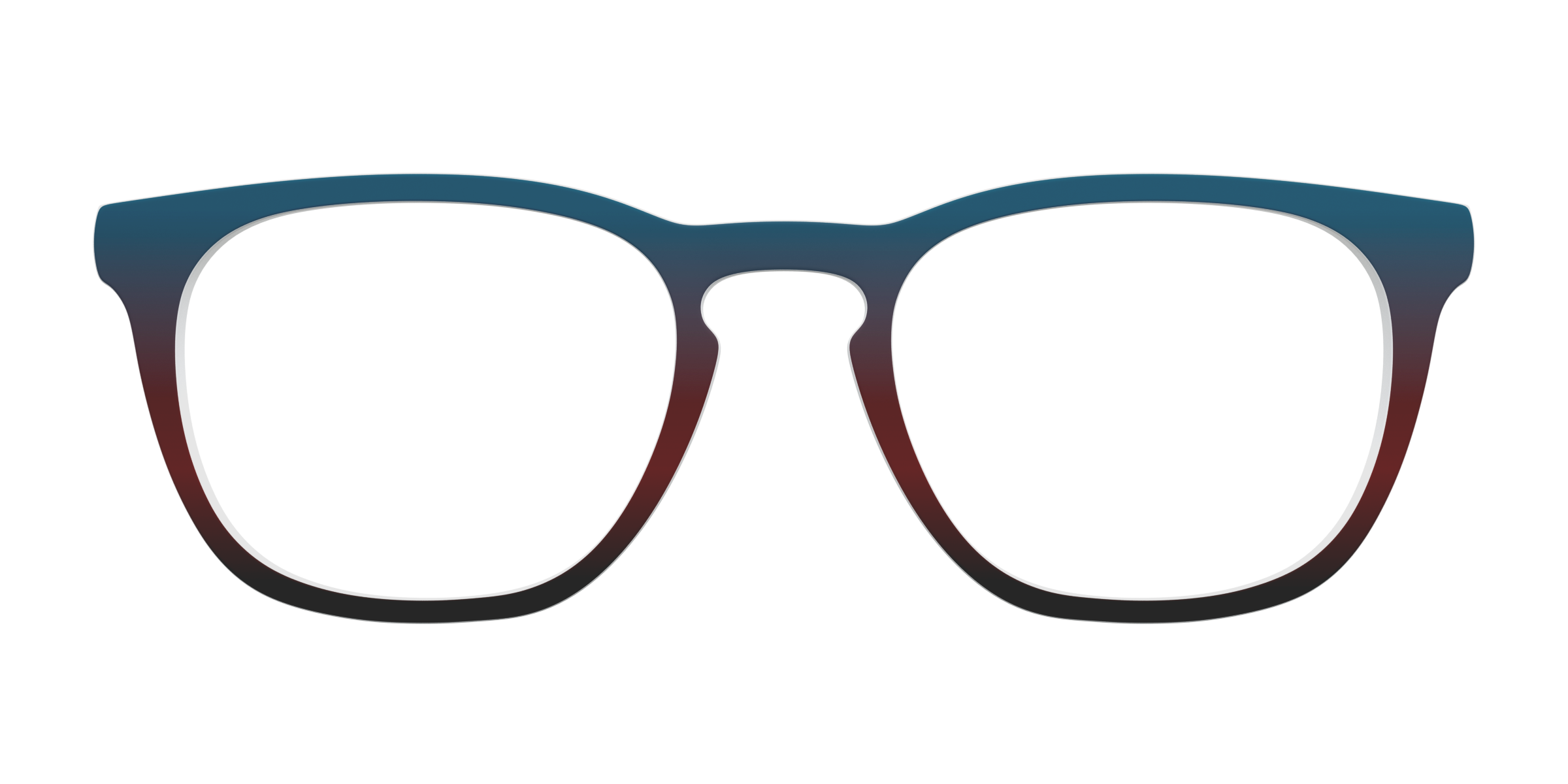 Pair Eyewear Solid Teal Espresso Gradient top per occhiali