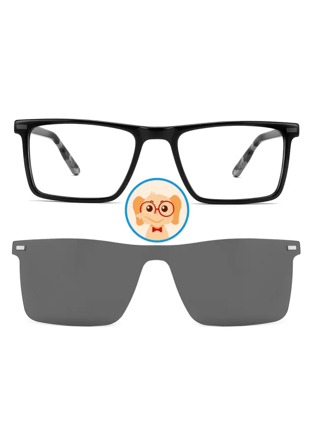 Ouyuan TAK9041 clip on occhiali ragazzo rettangolare mimetico