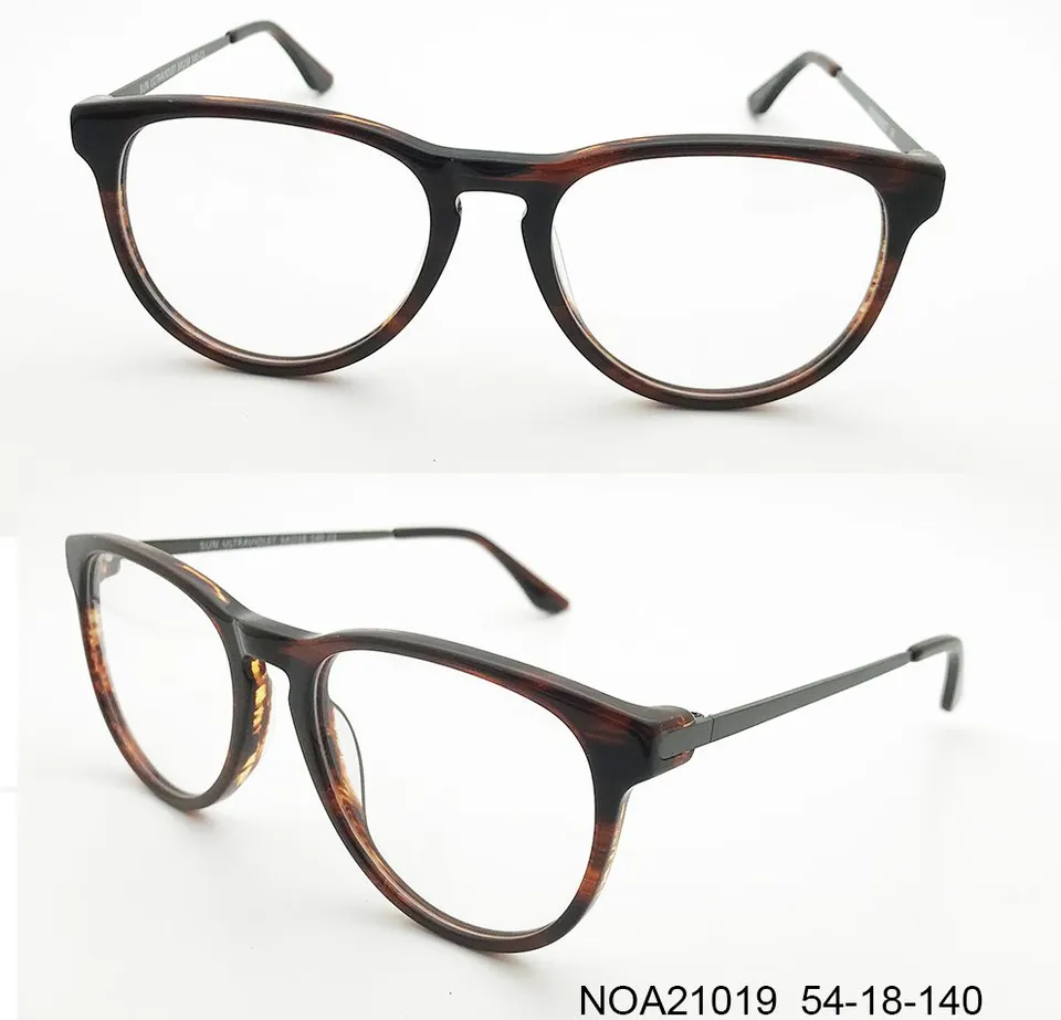 Ouyuan NOA21019 montatura vista ovale marrone uomo 54-18