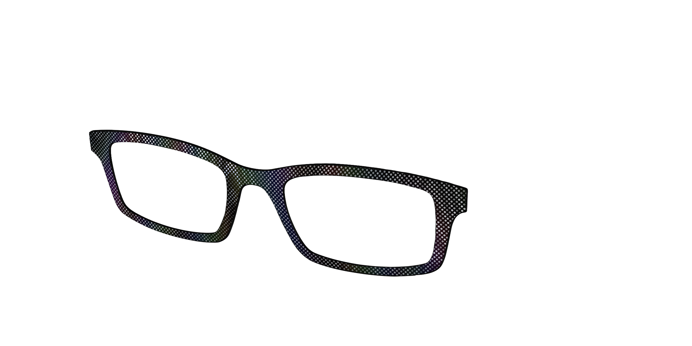Pair Eyewear Design Tops Silver Iridescent Ripple top Cedro