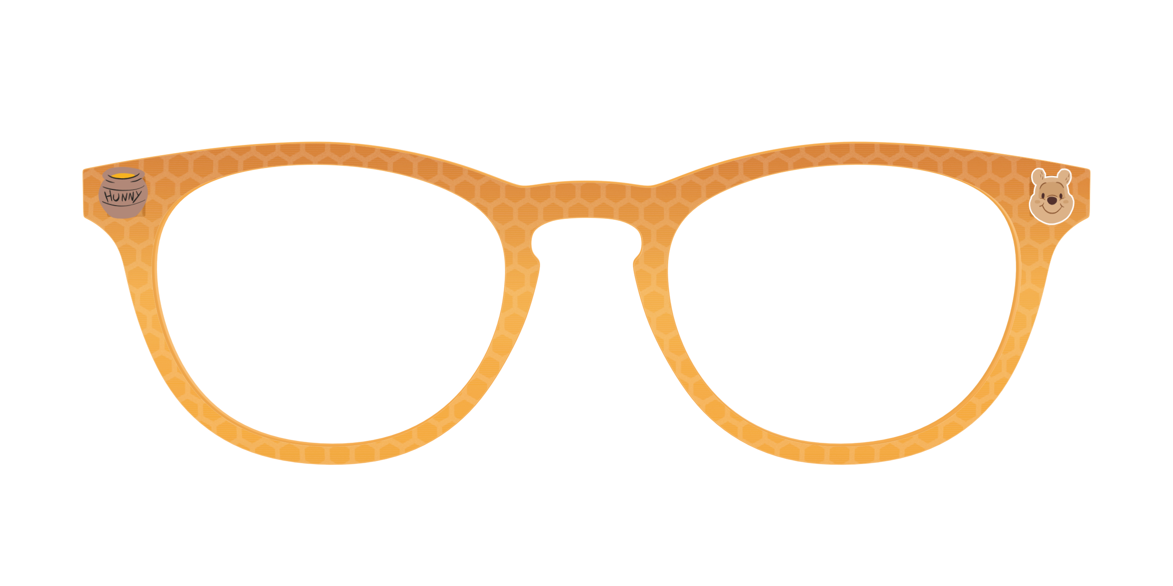 Pair Eyewear Collabs Hunny Crystal Honeycomb top giallo