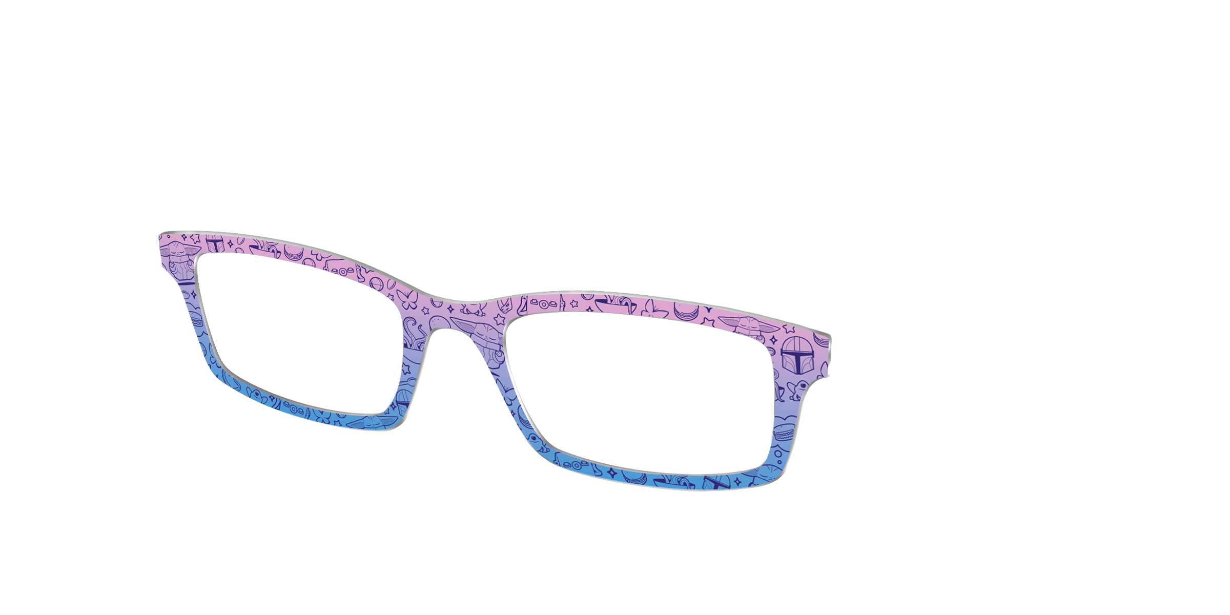 Pair Collabs Grogu Galaxy Gradient topper occhiali Cedro verde