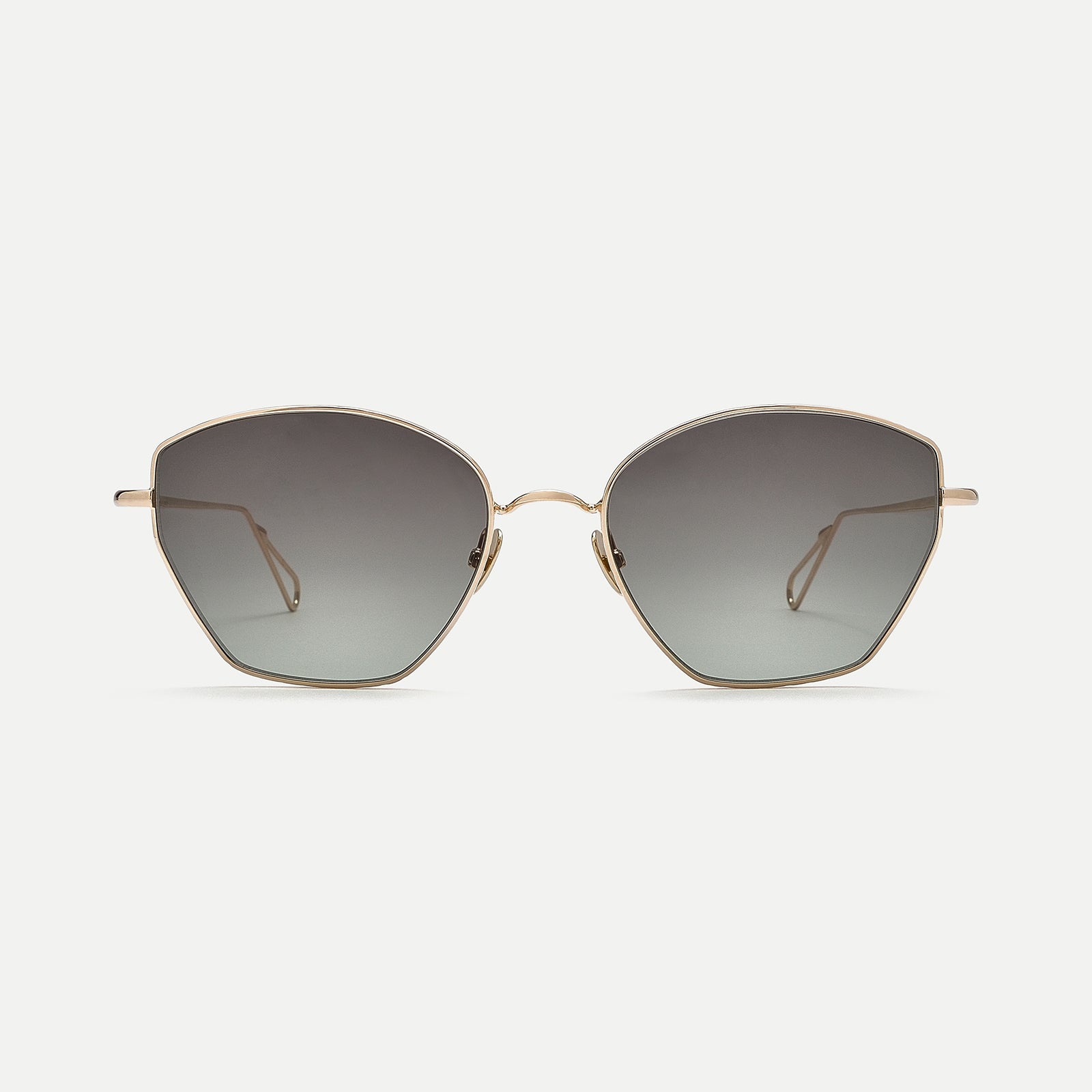 AHLEM Septembre occhiali da sole champagne green gradient metallo