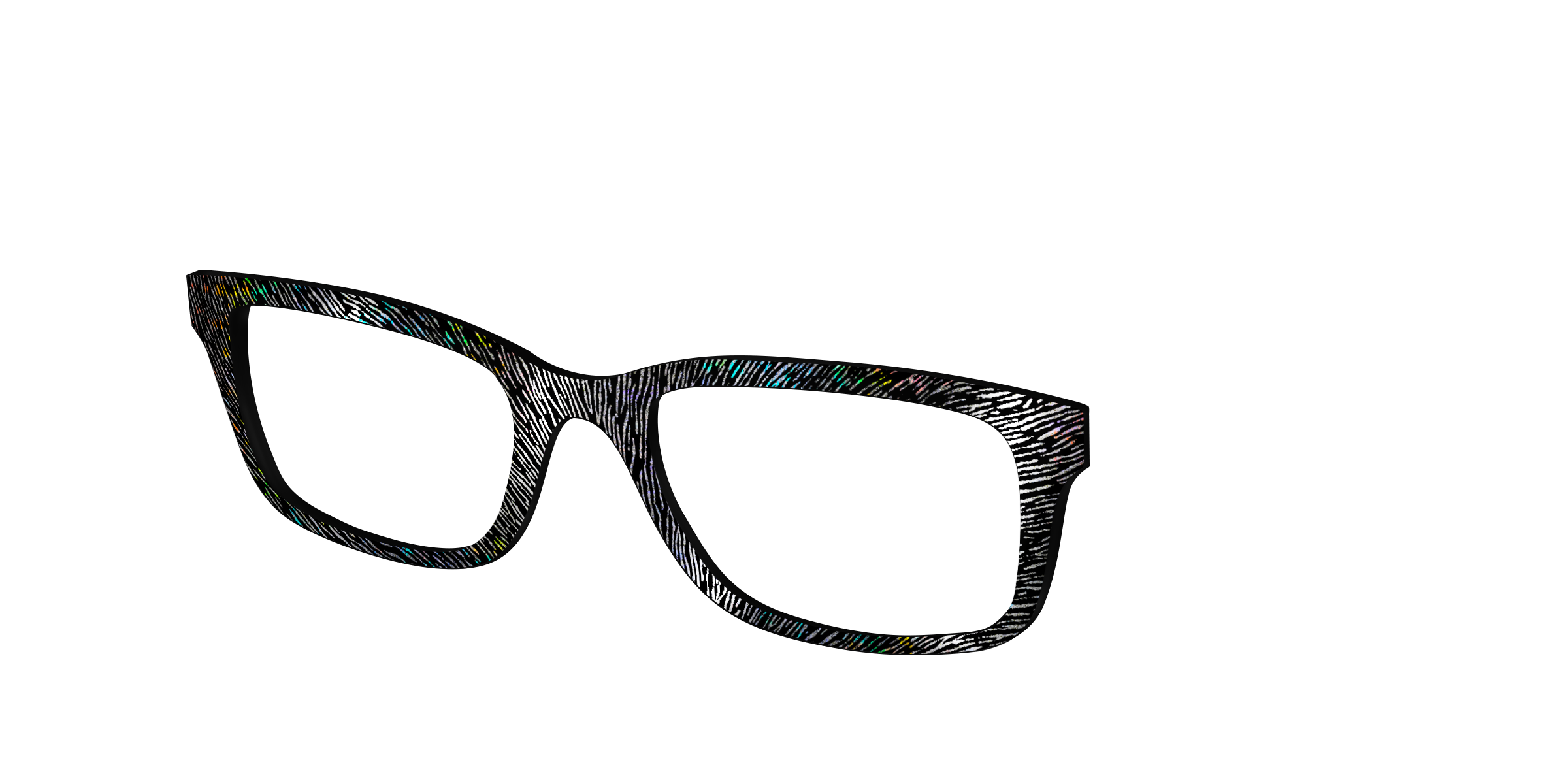 Pair Eyewear Design Tops Silver Holographic top occhiali 440