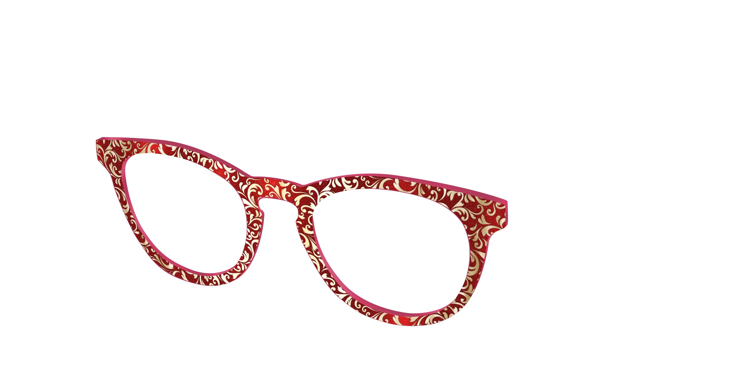 Pair Eyewear Design Tops Crimson Flair Shimmer top oro