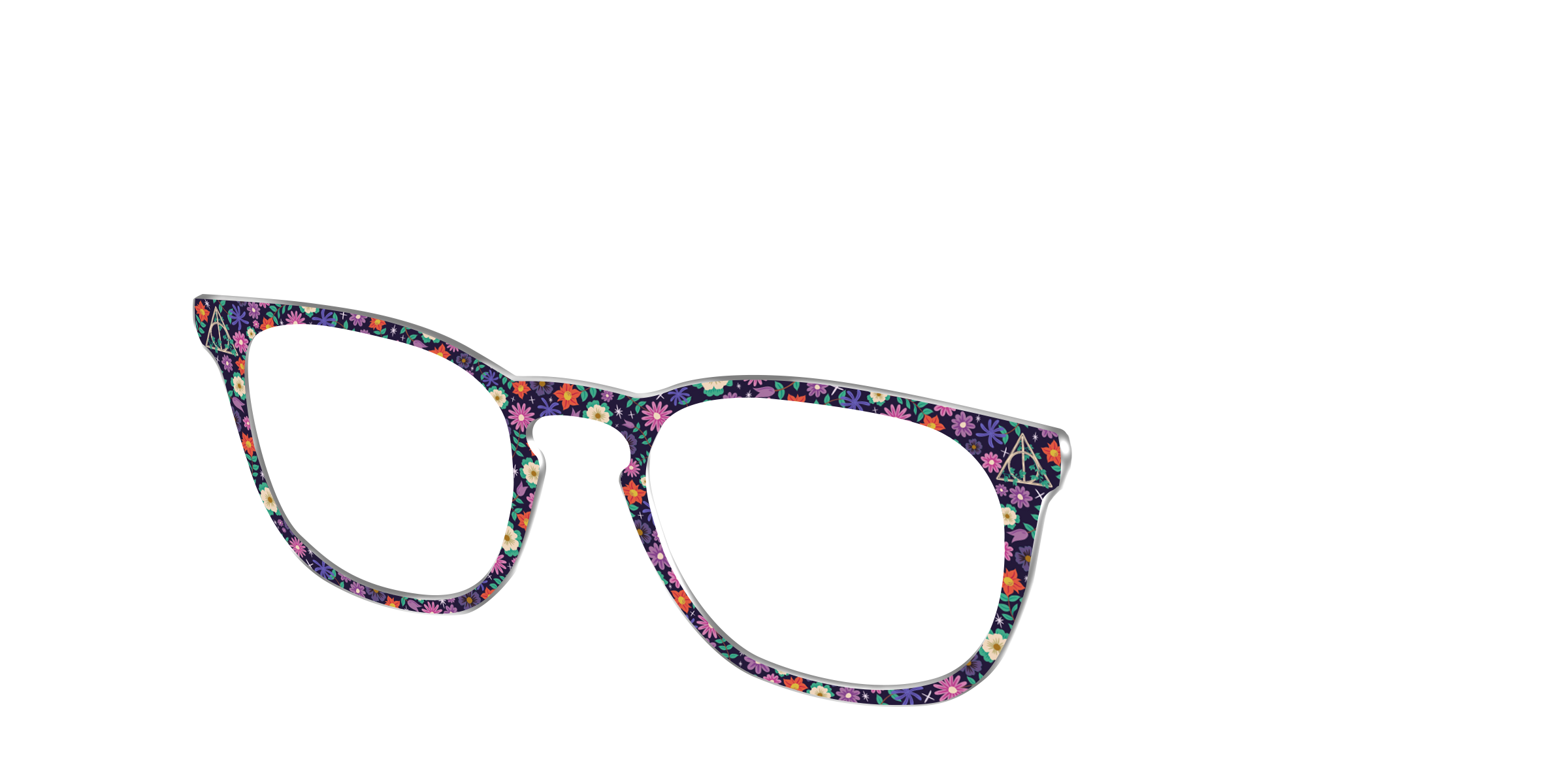 Pair Eyewear Collabs Deathly Hallows Floral top magnetico