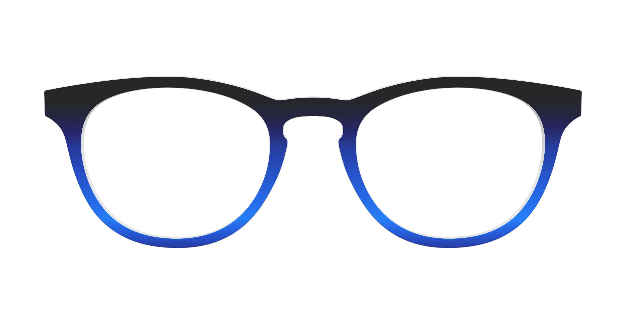 Pair Eyewear Solid Tops Black to Blueberry Gradient top occhiali nero blu