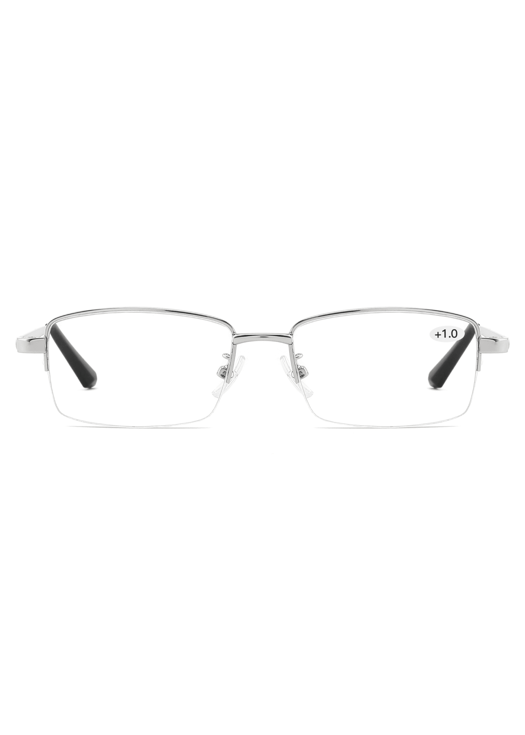 Ouyuan RG8308 occhiali da lettura uomo rettangolari neri