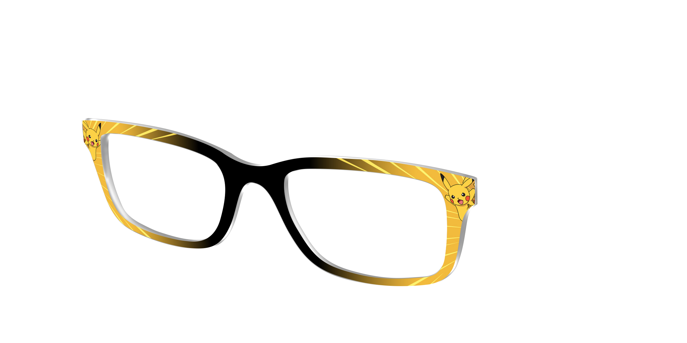 Pair Eyewear Collabs Pikachu Power top frame Cedro giallo