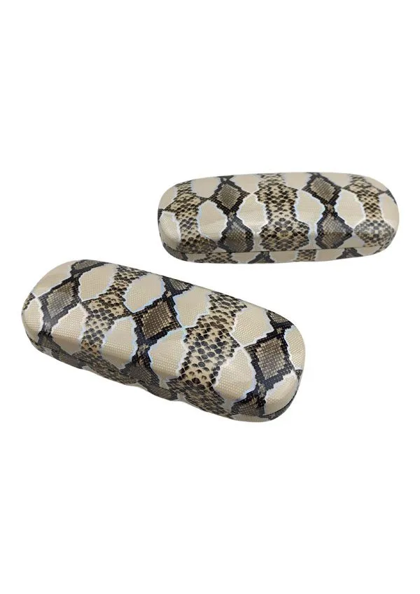 Ouyuan GC0033 custodia occhiali pitonata 154x65x34