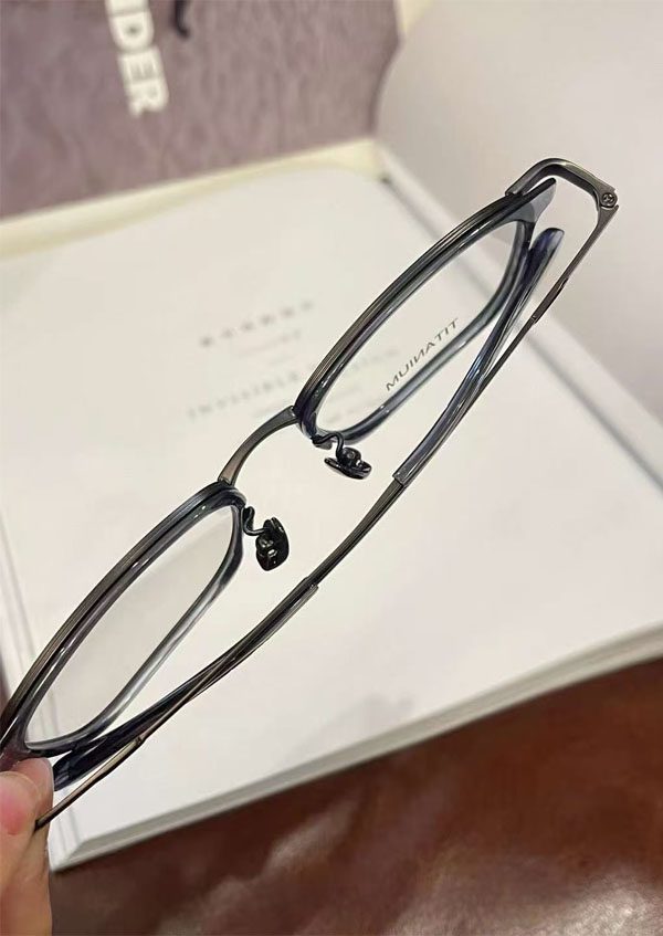 Ouyuan OYZ1610-9 Montatura Occhiali Vista Nero Titanio