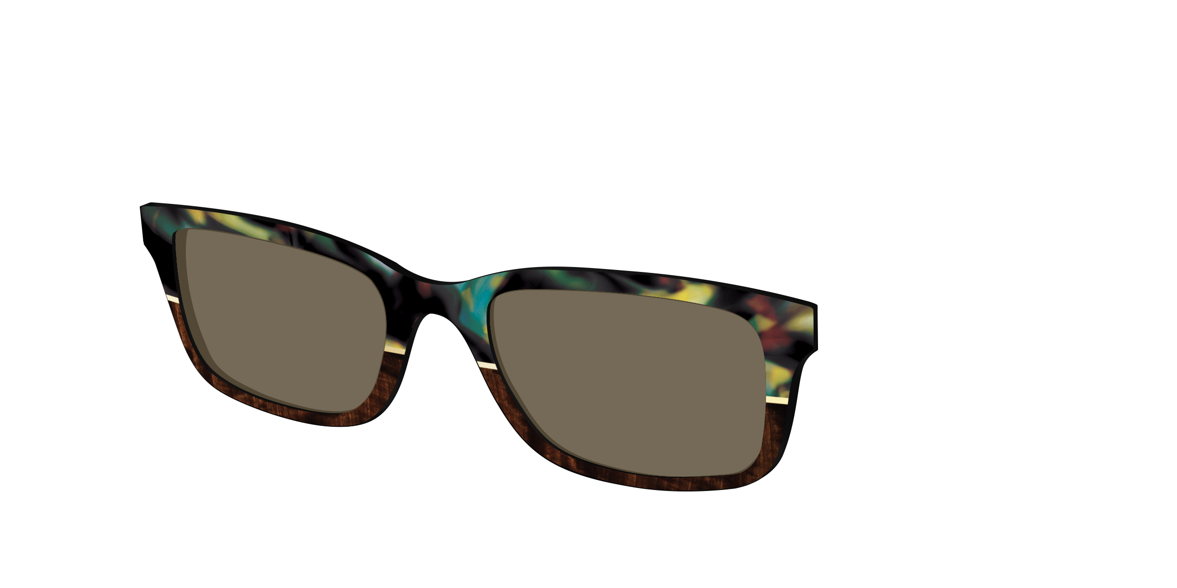 Pair Eyewear Sun Tops Mirage Split Gold Foil sole polarizzato 552