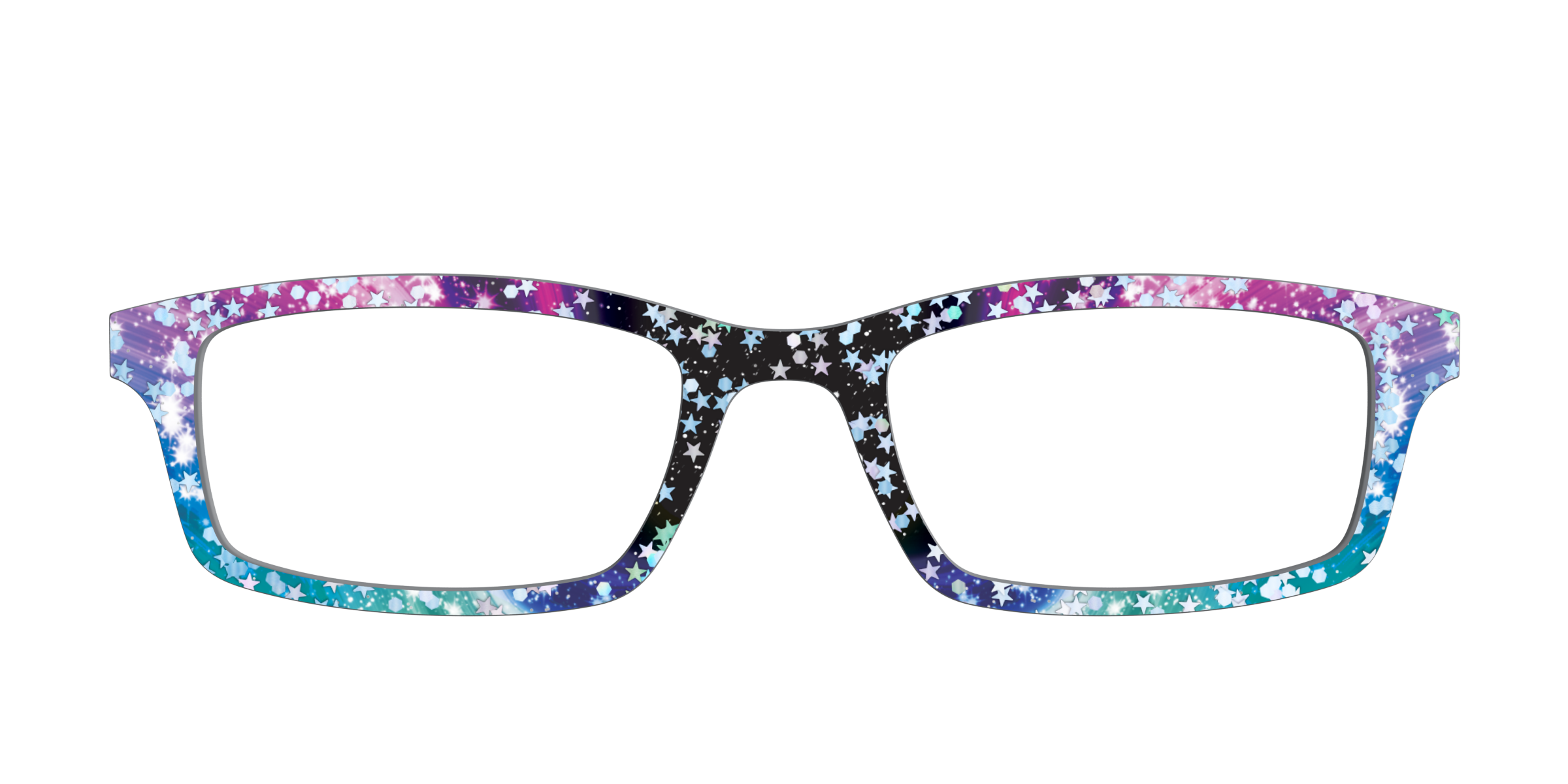 Pair Eyewear Design Tops The Stella Nebula Star Glitter top occhiali