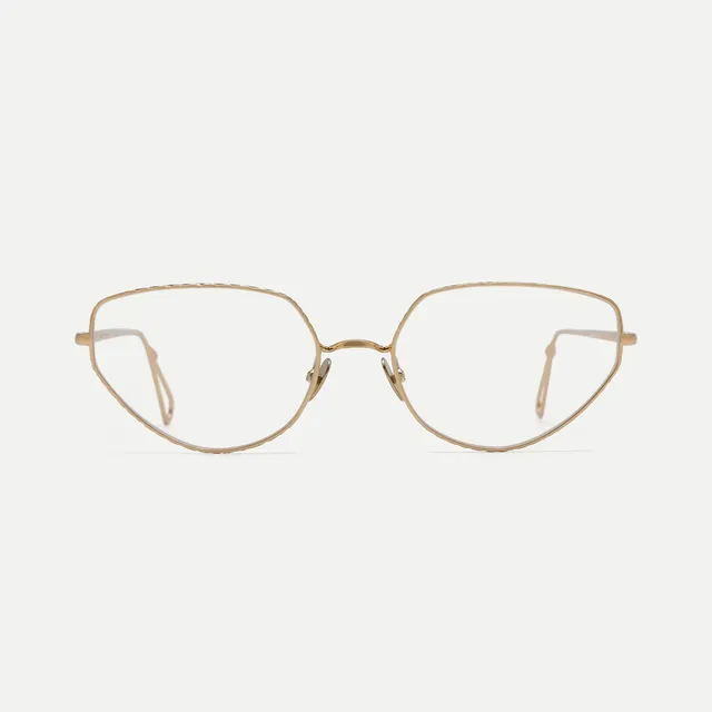 AHLEM Harpe occhiali da vista Champagne cat-eye metallo