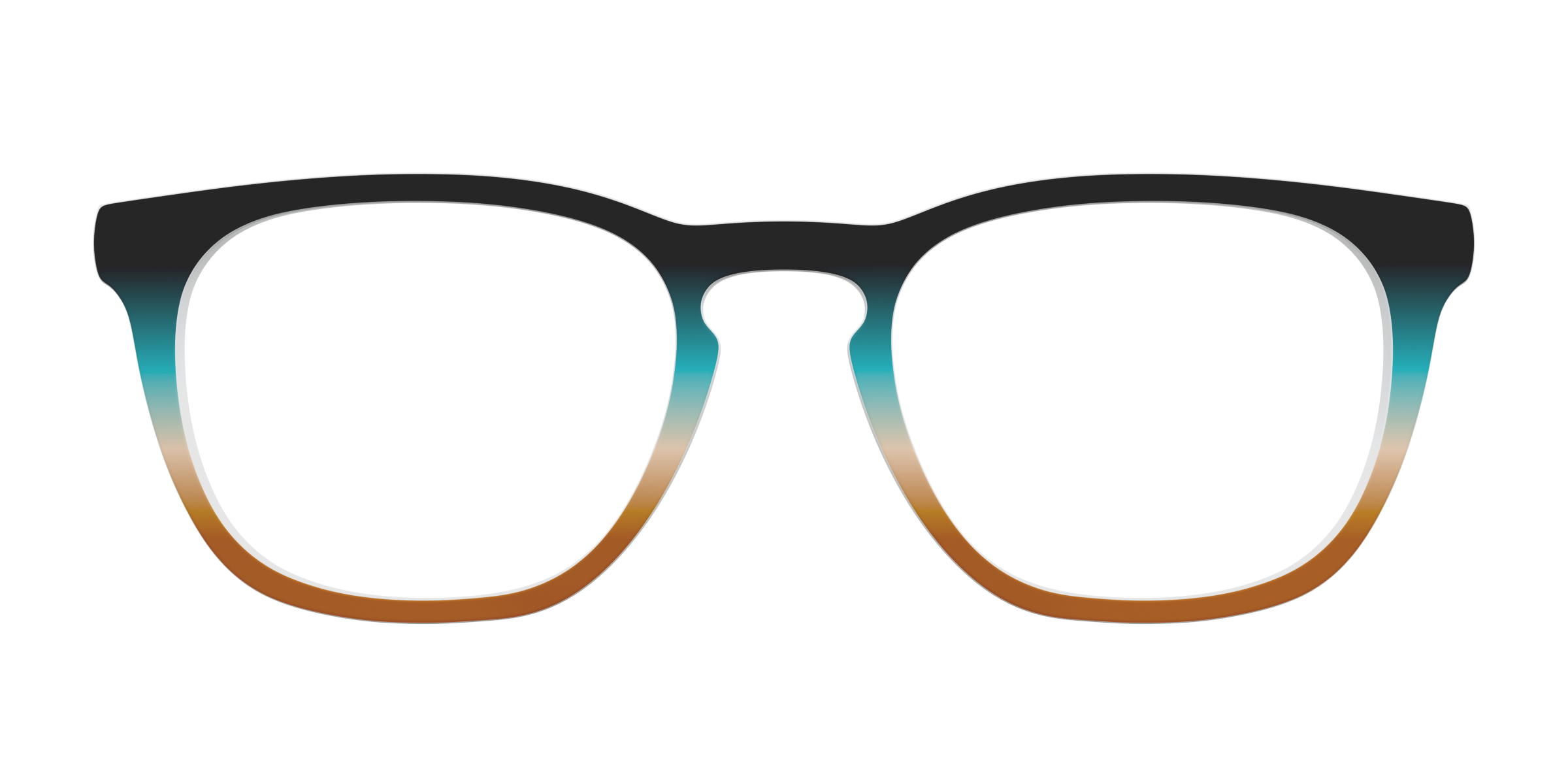 Pair Eyewear Solid Onyx Rust Gradient top occhiali SE3