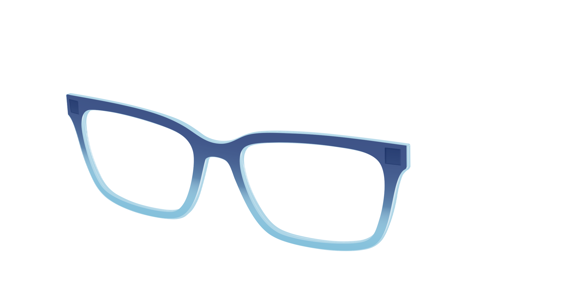Pair Eyewear Solid Tops Indigo Sky Blue Gradient top occhiali blu