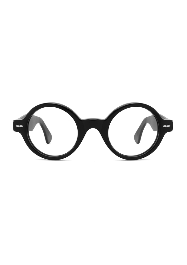 Ouyuan XB8002 montatura occhiali uomo rotonda nera spessa