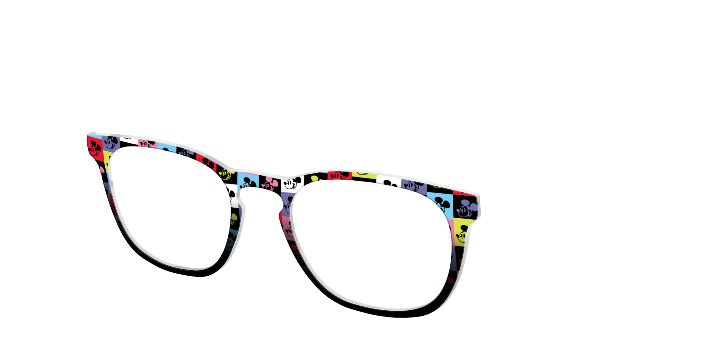 Pair Eyewear Collabs Mickey Check top magnetico a quadri