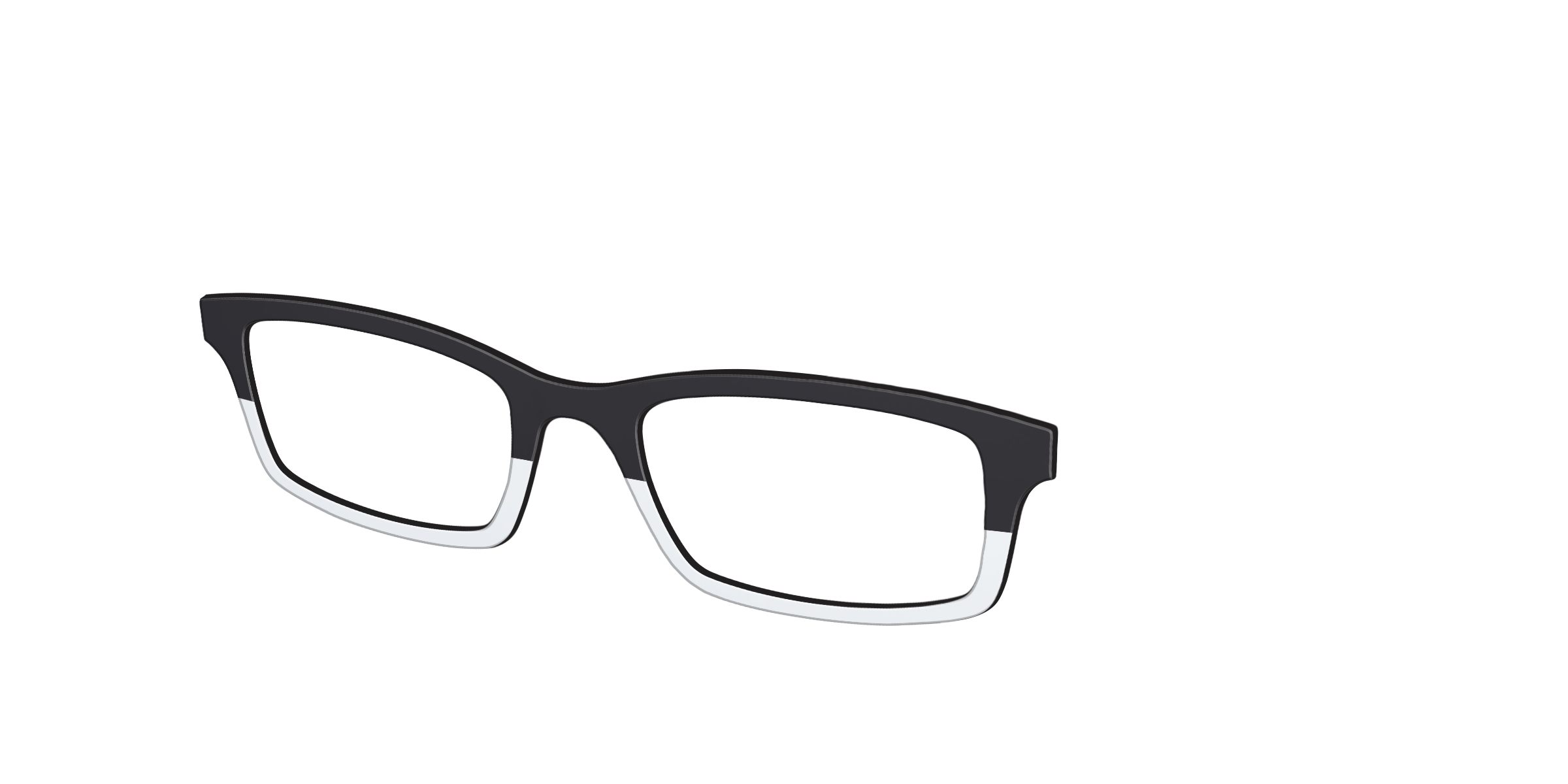 Pair Eyewear Solid Tops Black and White top occhiali 023 nero
