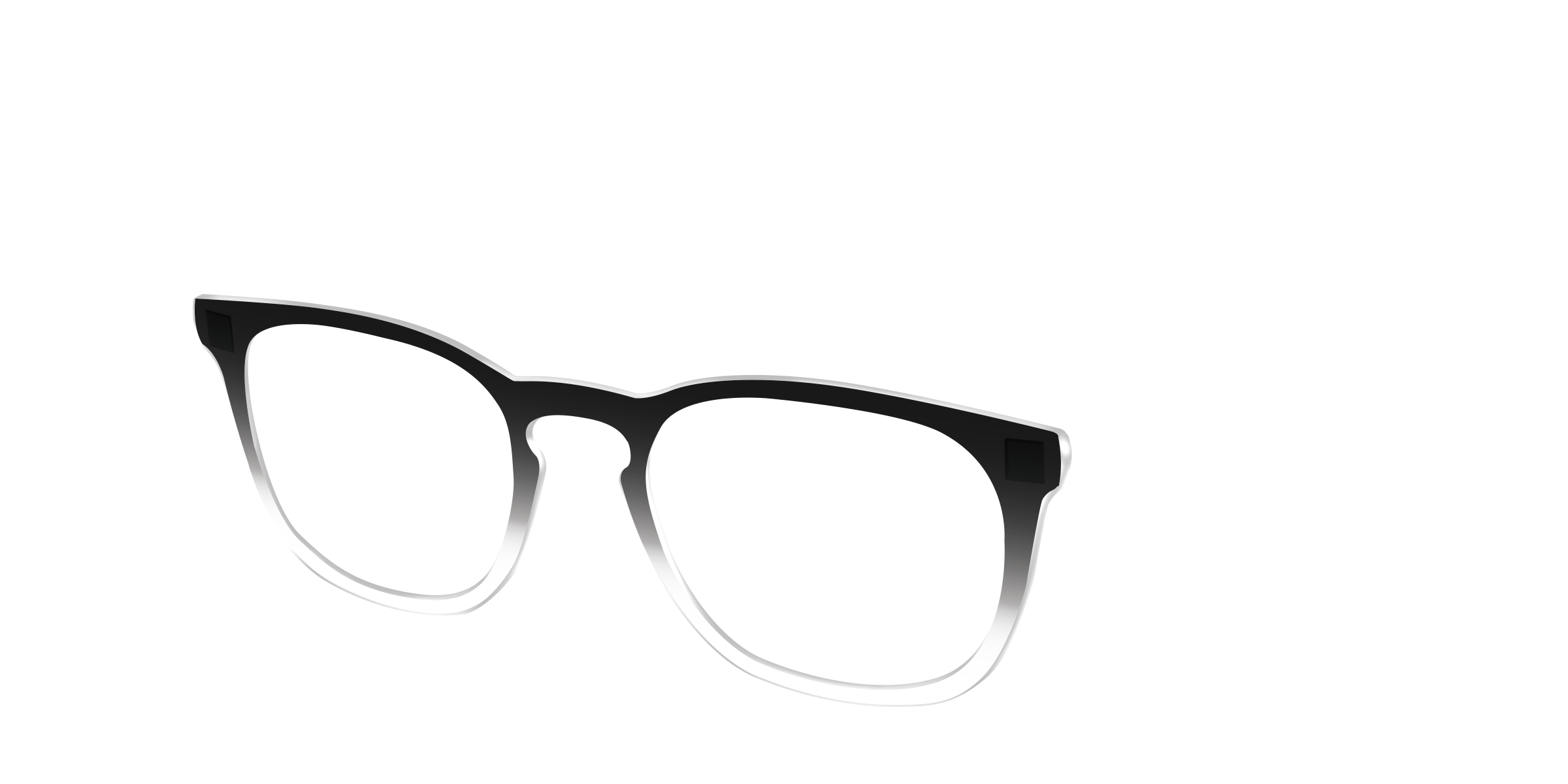 Pair Eyewear Solid Tops Black Gradient Crystal top occhiali nero