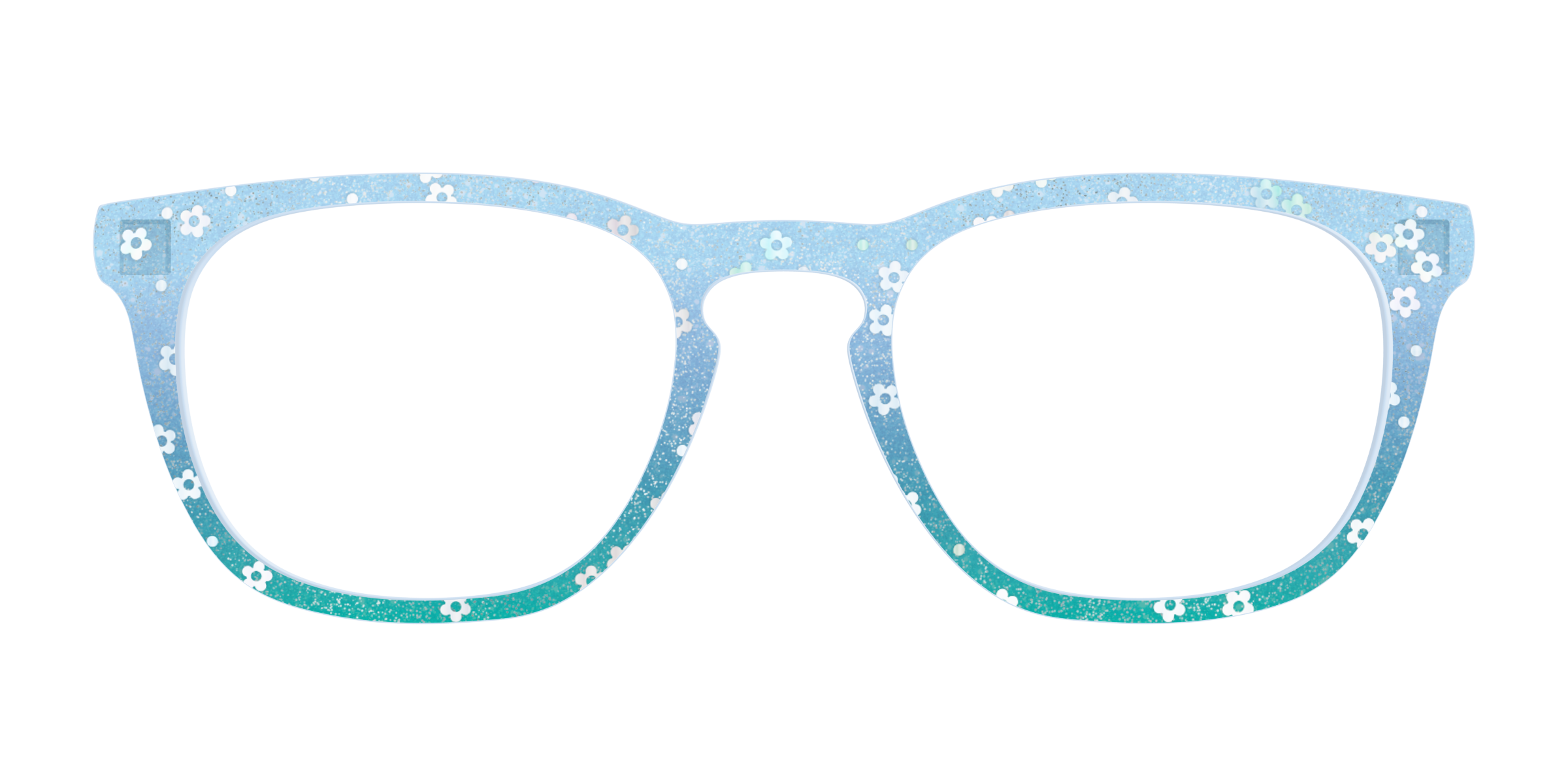 Pair Design Tops Sky Blue Crystal Daisy topper Cedro glitter